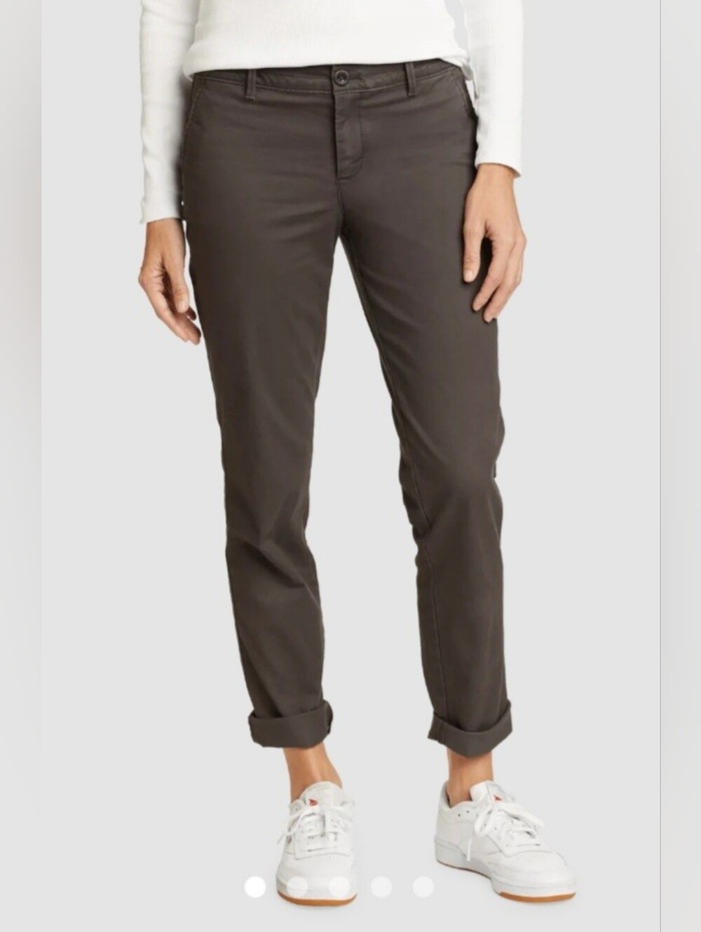 Eddie Bauer Boyfriend Mid-Rise Slim Chino